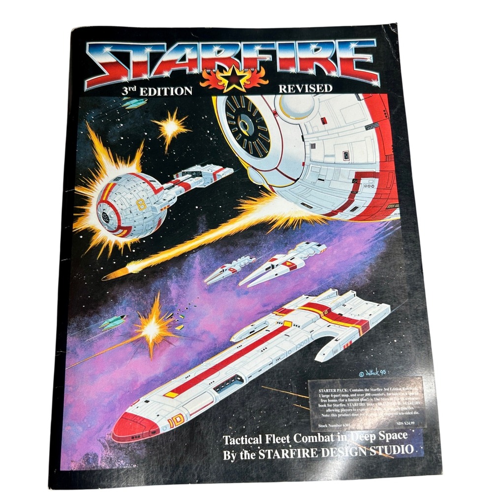 Starfire 3rd Edition Revised Rulebook Sci-Fi Tabletop Wargame vtg space galaxy